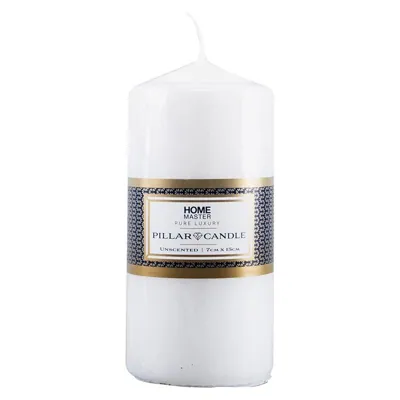 Candle Unscented Pillar 7cm X 15cm