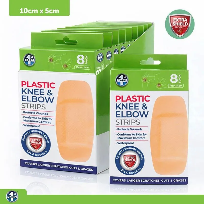 Bandage Strips Knee & Elbow Waterproof 10cm X 5cm 8pk - Plastic (pe) – image 4