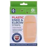Bandage Strips Knee & Elbow Waterproof 10cm X 5cm 8pk - Plastic (pe) – image 1