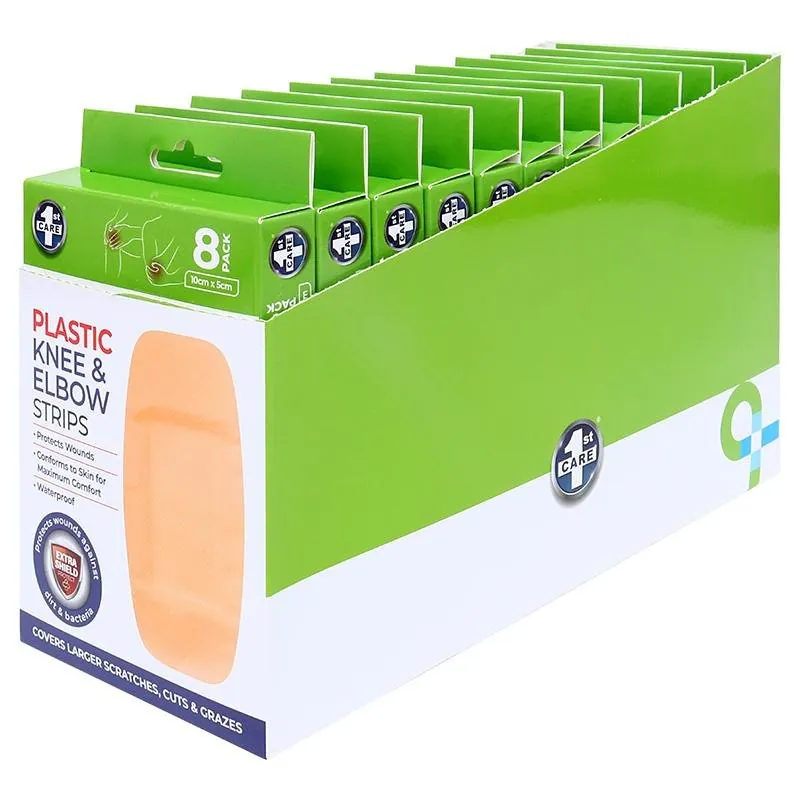 Bandage Strips Knee & Elbow Waterproof 10cm X 5cm 8pk - Plastic (pe) – image 3