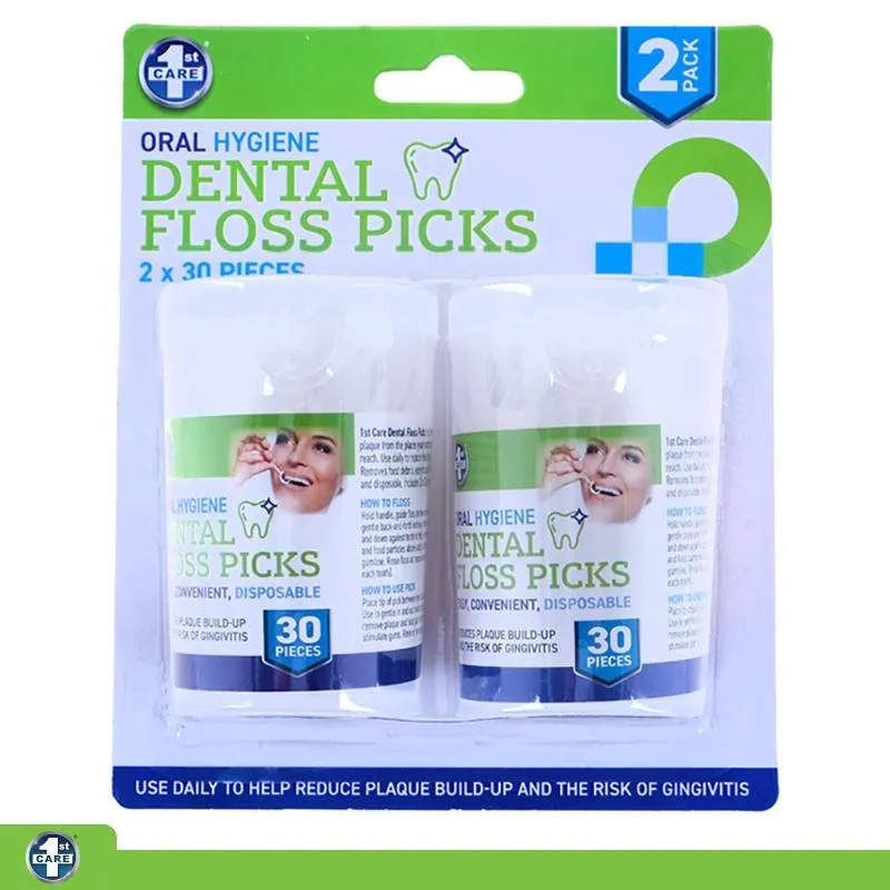 Dental Floss Picks 2 X 30pc Packs (60pc Total) – image 4