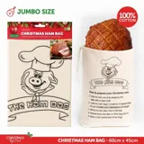 Christmas Ham Bag 1pk Jumbo 60cm X 45cm 100% Cotton – image 4
