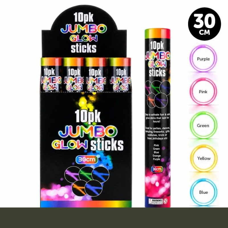 Glow Sticks Jumbo in Tube 10pk 30cm – image 3