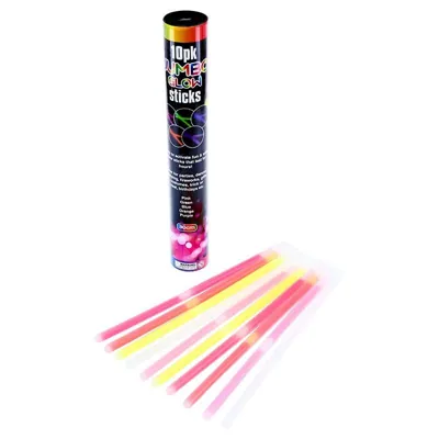Glow Sticks Jumbo in Tube 10pk 30cm