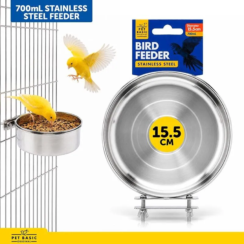 Bird Feeder Stainless Steel 15cm 700ml – image 4