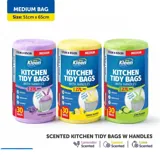 Garbage Bag Assorted Scents Kitchen Tidy with Handle 27l - 30pk - 51cm X 65cm - Lavender, Lemon, Lime – image 3