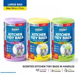 Garbage Bag Assorted Scents Kitchen Tidy with Handle 35l - 30pk - 58cm X 71cm - Lavender, Lemon, Lime – image 3