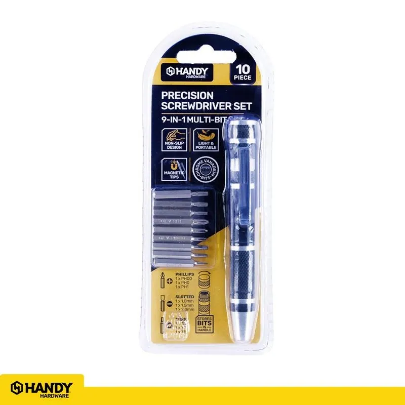 Screwdriver Set Mini Precision 10pc (Includes Assorted Bits) – image 4