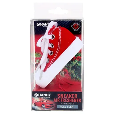 Air Freshener Hanging Sneakers 4 Assorted Colours/ Scents (Ocean, Rose, Lemon & Apple)