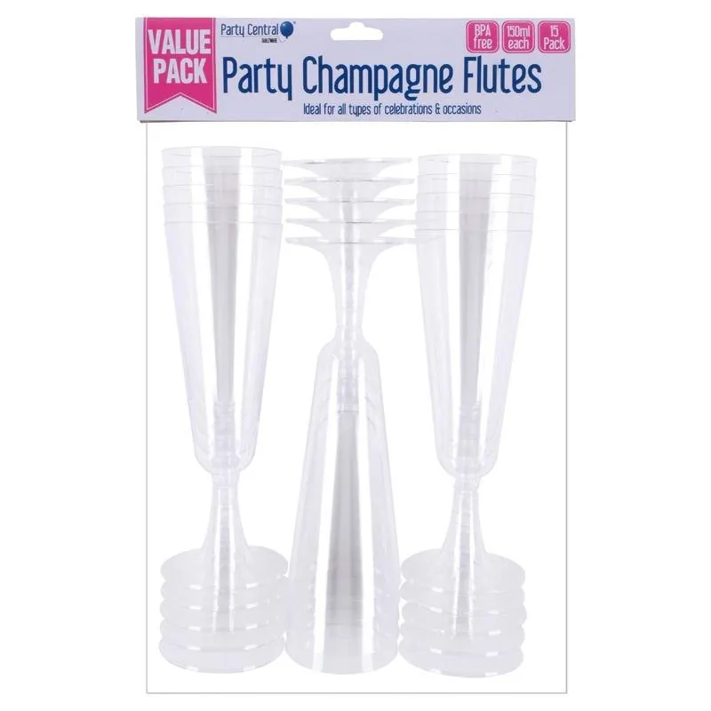 Drinkware Plastic Champagne Glass 150ml 15pk – image 4