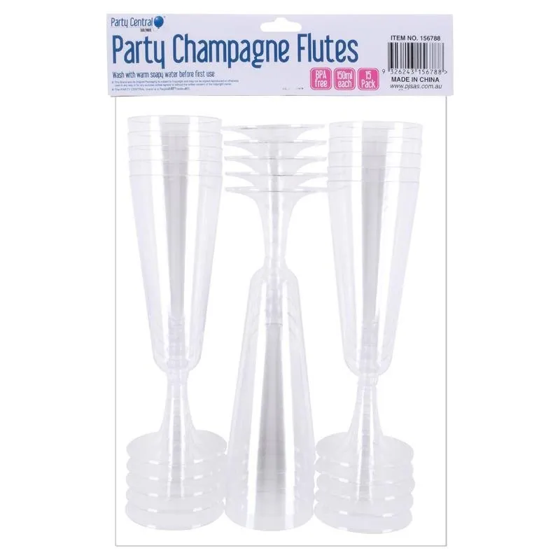 Drinkware Plastic Champagne Glass 150ml 15pk – image 3