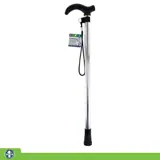 Walking Stick Extendable with 6 Adjustable Heights & Wrist Strap - Aluminium Pole, Rubber Rest, PP Handle – image 4