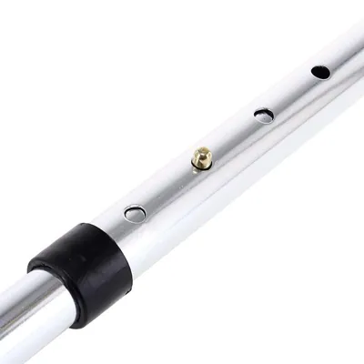 Walking Stick Extendable with 6 Adjustable Heights & Wrist Strap - Aluminium Pole, Rubber Rest, PP Handle