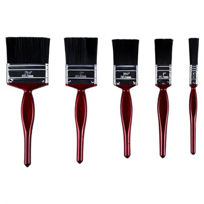 Paint Brush Set 5pk Assorted Sizes Include 12mm, 25mm, 38mm, 50mm & 63mm