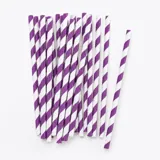 Straws Eco Friendly Milkshake Paper Straw 8mm X 196mm - 20pk - Assorted Colour Packs: Blue, Pink, Purple – image 1
