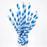 Straws Eco Friendly Milkshake Paper Straw 8mm X 196mm - 20pk - Assorted Colour Packs: Blue, Pink, Purple – image 2
