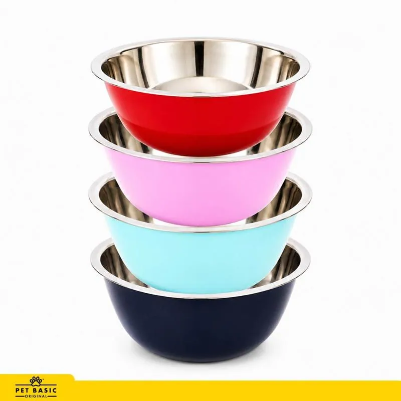 Dog Bowl Stainless Steel Coloured 2500ml 25cm – image 4