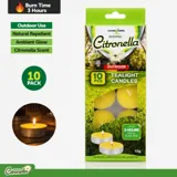 Citronella Candles Tealight 10pk 10g Each Yellow Wax Outdoor Use Approx Burn Time: 3hrs – image 4
