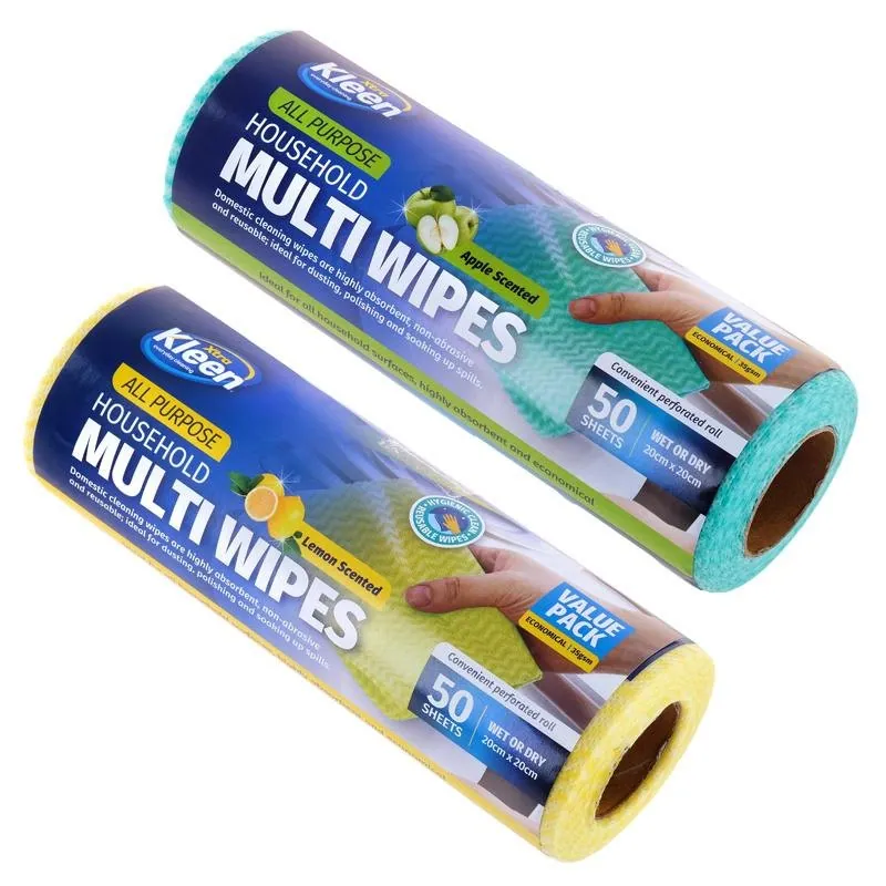 All Purpose Wipe 20cm X 20cm 50pk - Scented: Apple & Lemon – image 3
