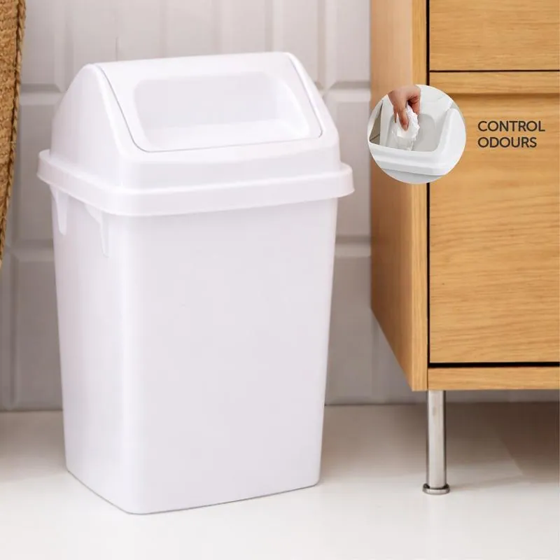 Swing Top Bin 10l Capacity - White – image 2