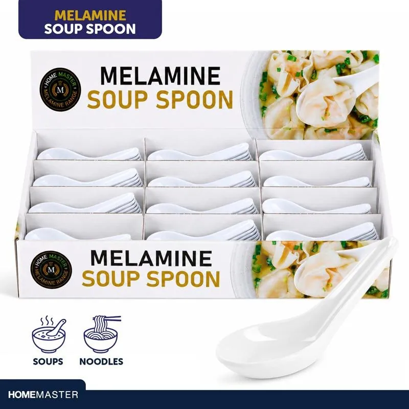 Melamine Soup Spoon - White – image 4