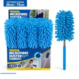 Microfibre Duster with Telescopic Extendable Handle - 26cm To 73.5cm - 5 sections-Blue – image 3