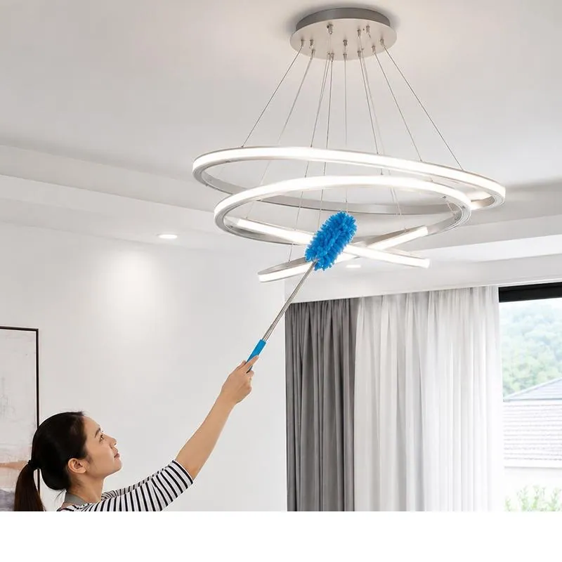 Microfibre Duster with Telescopic Extendable Handle - 26cm To 73.5cm - 5 sections-Blue – image 2