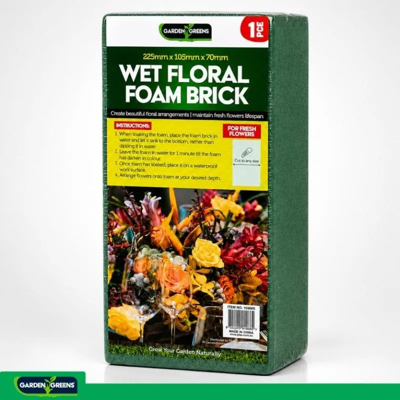 Floral Foam Brick Wet 22.5cm X 10.5cm X 7cm Green – image 4