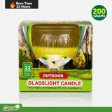 Citronella Candle in Glass Holder Round Shape 1pc 200g 6.5cm X 6.5cm Yellow Wax Clear Glass Outdoor Use Approx Burn Time: 22hrs – image 4
