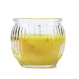 Citronella Candle in Glass Holder Round Shape 1pc 200g 6.5cm X 6.5cm Yellow Wax Clear Glass Outdoor Use Approx Burn Time: 22hrs – image 2