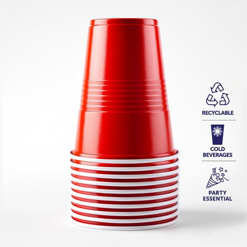 Red Party Cups 450ml (10 Pack) — photo 3 of 4