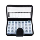 Pill Box in Wallet Deluxe 7 Day Organiser with 28 Slots & Braille – image 1