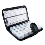 Pill Box in Wallet Deluxe 7 Day Organiser with 28 Slots & Braille – image 2