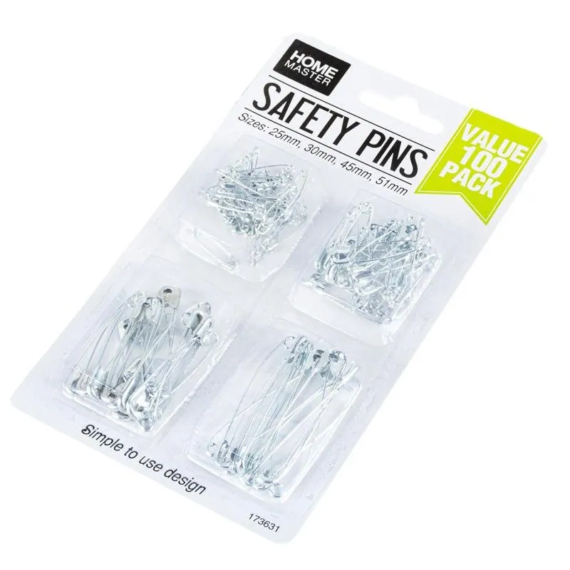 Safety Pins Assorted Sizes 100pc – image 3
