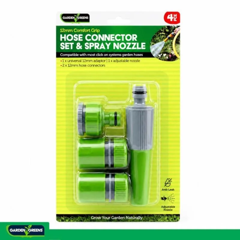 Hose Connector & Nozzle Set 4pc Suits:12mm – image 4