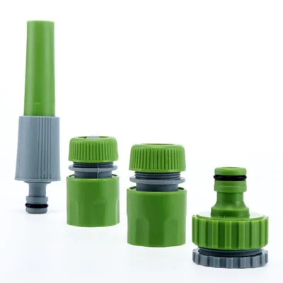 Hose Connector & Nozzle Set 4pc Suits:12mm
