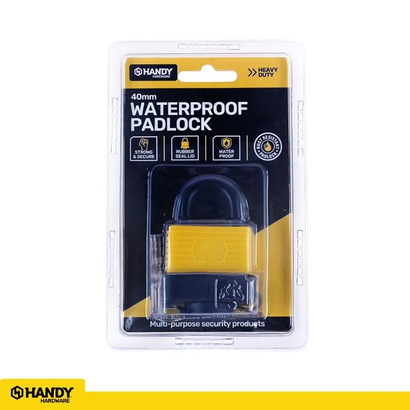 Padlock Heavy Duty Waterproof (Rubber Seal Lid) Includes 3 Keys 40mm – image 4