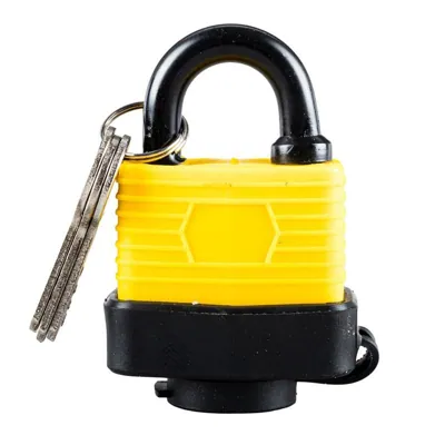 Padlock Heavy Duty Waterproof (Rubber Seal Lid) Includes 3 Keys 40mm