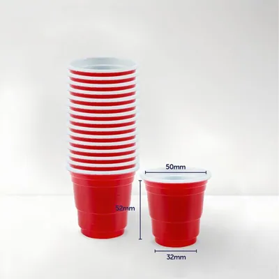 Drinkware & Partyware Shot Cups American Red 56ml 20pk