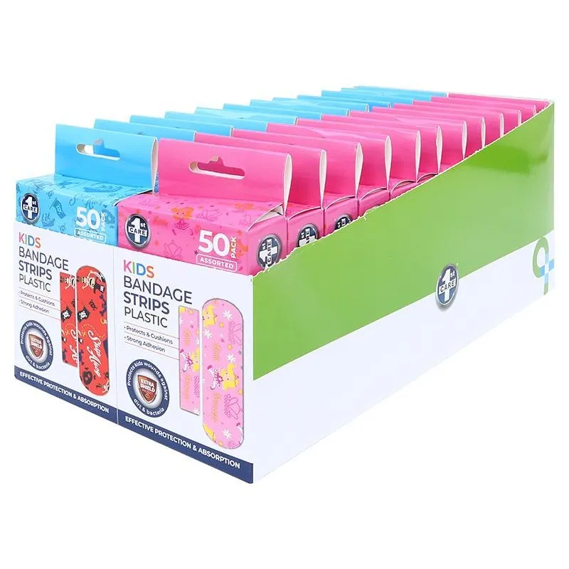 Bandage Strips Kids Assorted Designs & Sizes 50pk - Plastic (pe) – image 3