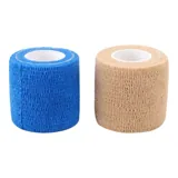 Christmas Cohesive Self-Adherent Elastic Compression Bandge 5cm X 4.5m - Assorted Colours: Tan, Blue – image 1