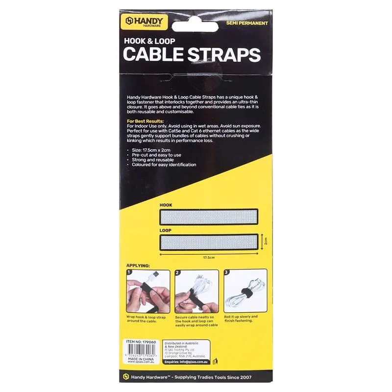 Cable Straps Assorted Colours 17.5cm X 2cm 10pc – image 3