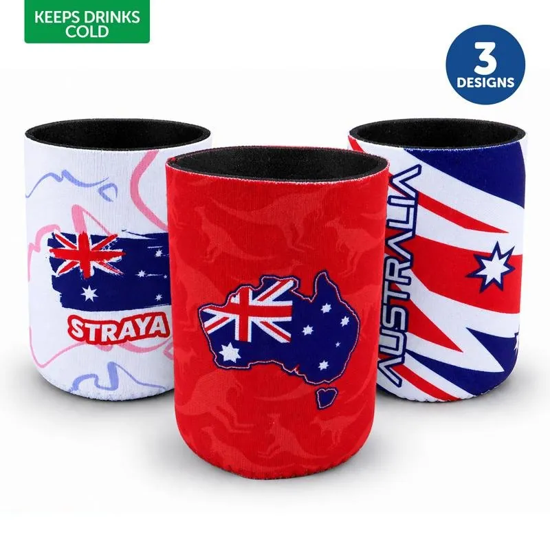 Stubby Holder 7cm Dia X 10cm Fits Standard Size Cans Australiana Design – image 4