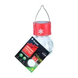 Christmas Decorative Light Solar Hanging Ball 1LED 5.5cm X 8cm Multi Colour 1 Function Colour Changing – image 1