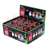 Christmas Decorative Light Solar Hanging Ball 1LED 5.5cm X 8cm Multi Colour 1 Function Colour Changing – image 2