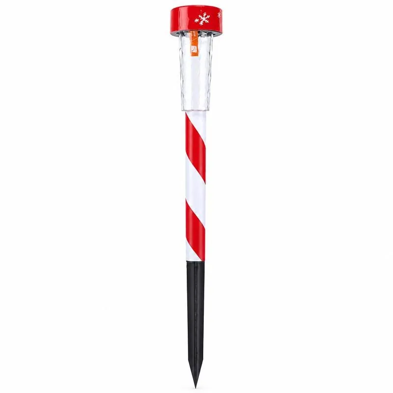 Christmas Stake Light Solar Candy Striped 1LED 10.5cm X 5cm X 38cm Multi Colour 1 Function Colour Changing – image 2