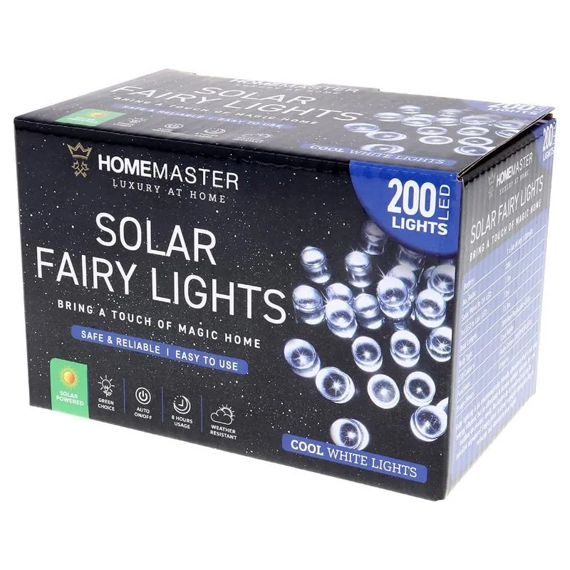 Christmas Fairy Light Solar 200LED 13.5m Total Length Cool White 2 Functions – image 3