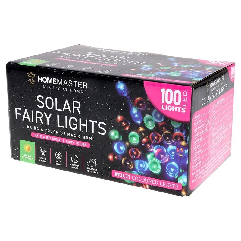 Christmas Fairy Light Solar 100LED 7.5m Total Length Multi Colour 2 Functions – image 3