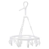 Pegs Hanging Airer with 16 Pegs - Plastic - Grey & White Assorted – image 2