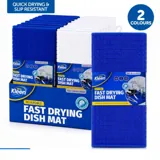 Dish Drying Mat 38cm X 50cm - Blue & White – image 4